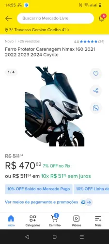 Carenagem de protetor nmax $ 200,00 baixei pra vender logo