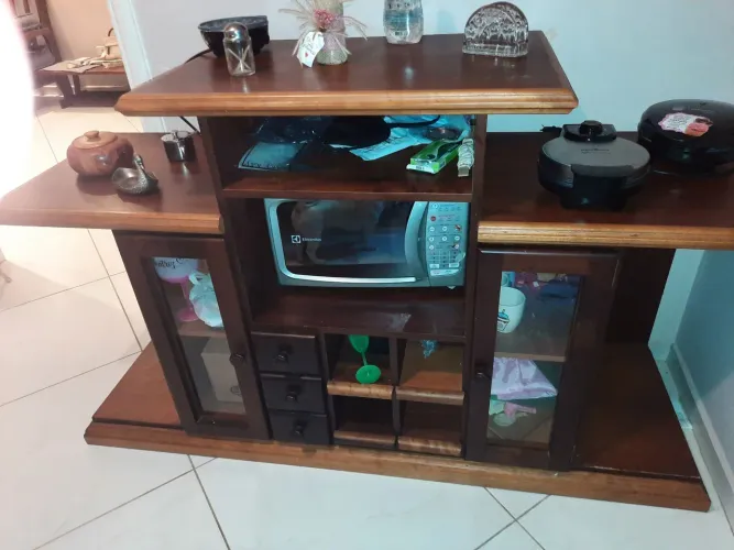 Rack embuia madeira maciça TV OU APARADOR DE COZINHA 