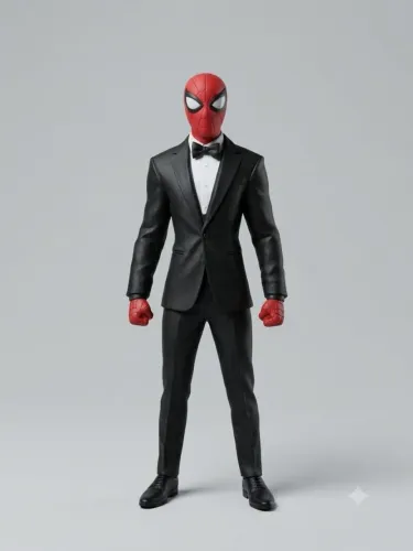 Boneco homem aranha de terno