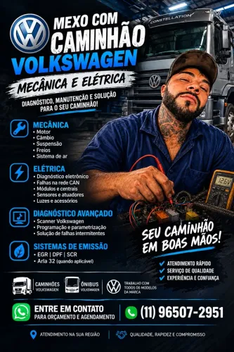 Eletricista e mecânico caminhão Volkswagen