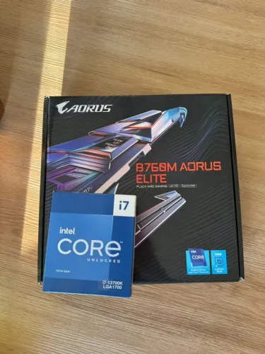 Placa mae B760m aorus elite ddr5 m-Atx + Processador Intel I7-13700k