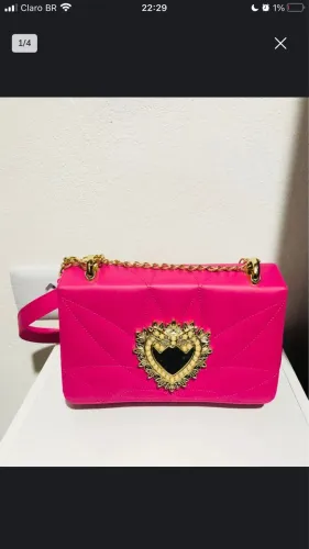 Bolsa rosa coração