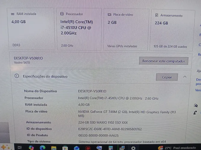 Notebook i7 troco em Xbox