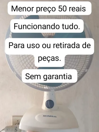 Ventilador 30cm sem a grade da frente. MENOR PREÇO. Não faço entrega, endereço na