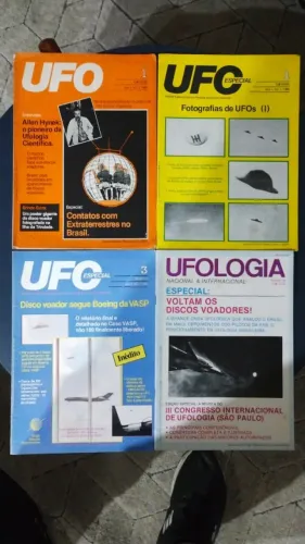 REVISTA UFO ESPECIAL UFOLOGIA NACIONAL INTERNACIONAL 3 VOL GRÁTIS MATÉRIAS MANCHETE RARIDA
