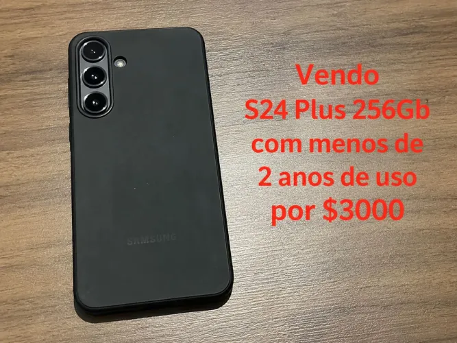 S24 Plus 256GB com menos de 2 anos de uso