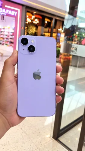 iPhone 14 128GB Lilás Bateria 100% S/Mensagem Garantia Loja Fisica Oportunidade
