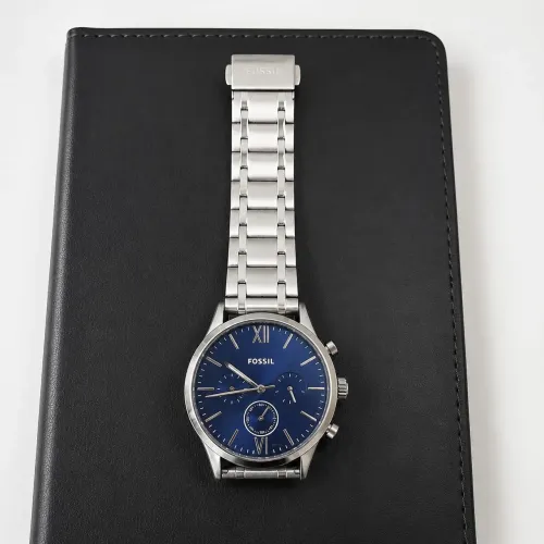 Relógio Fossil Original Masculino Aço Inox Azul - Importado dos EUA