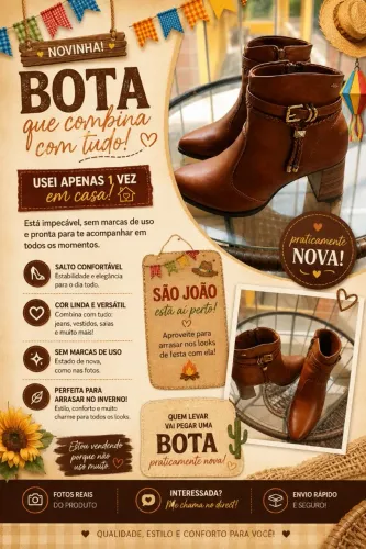 Bota semi nova 