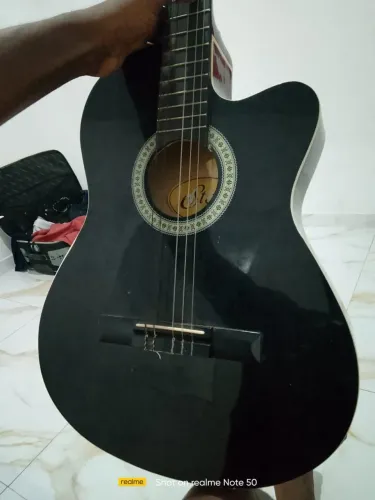 Violão gianinni eletroacustico flat black cutway