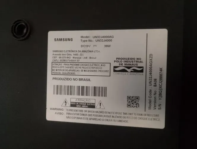 TV Samsung UN32J4000AG RETIRADA PEÇAS