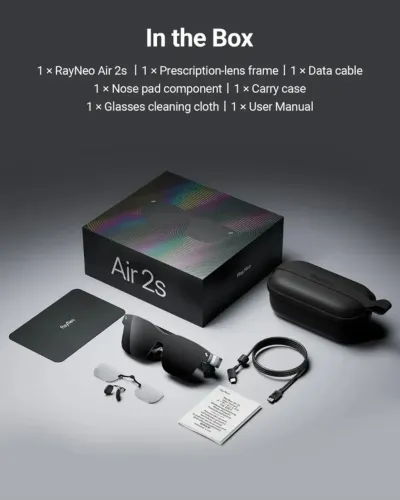 Óculos AR/XR RayNeo Air 2S Impecável, como novo! Melhor Preço! Brinde!