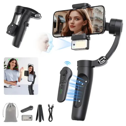 Estabilizador Gimbal 3 Eixos com IA de Rastreamento Facial