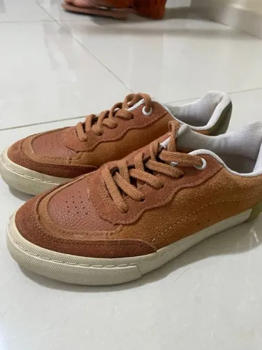 tenis mr cat couro com camurça