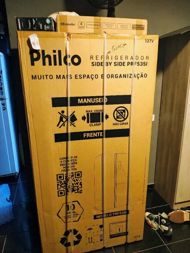 Geladeira Philco Side by Side PRF535I Inox 437L 127V Frost Free - Nova/Lacrada