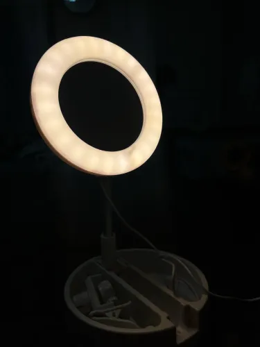 Espelho com Luz LED e Base Organizadora - Funciona Perfeitamente