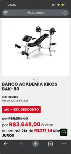 Banco completo Kikos - zerinho