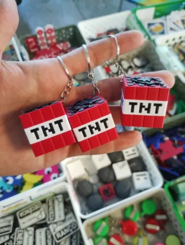 Chaveiro TNT Minecraft - NerdDog Store - Jogo Game Blocos