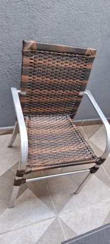 Cadeira de Varanda em Alumínio e Fibra Sintética - Estado de Loja!