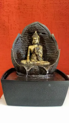 Fonte  Buda Flor de luz de led cascata 