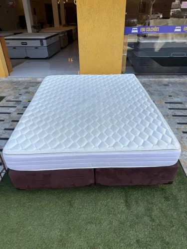 Cama box Queen HERVAL D60 USADA - entrego com base 