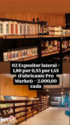 Expositor e prateleiras