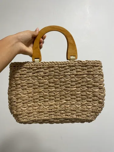 Bolsa de praia de palha original