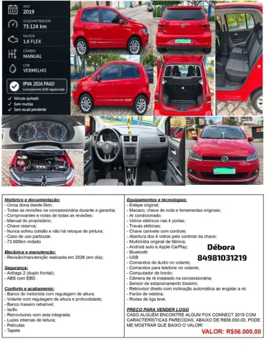 Volkswagen Fox Connect 1.6 Flex 8V 5P 2019