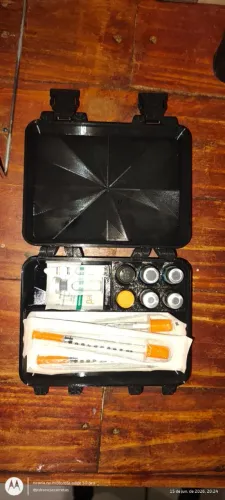 Porta ampolas e suprimentos