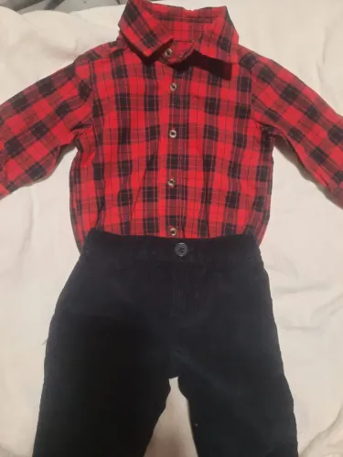 Conjunto bebê São João Carters 0 a 3 meses / junino / xadrez  *38 