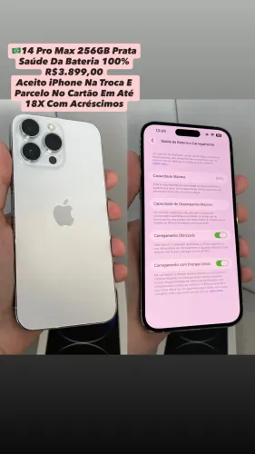 iPhone 14 Pro Max 256GB Prata - Aparelho Usado