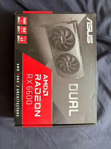 Placa de vídeo RX 6600 ASUS dual 8GB