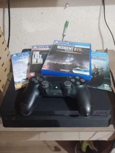 PS4 SLIM + JOGOS