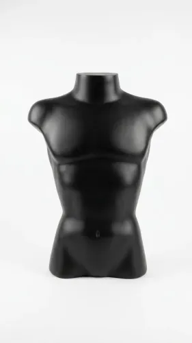 Manequim preto masculino meio corpo