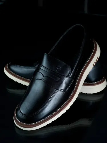 SAPATO SPORTFINO LISO PRETO