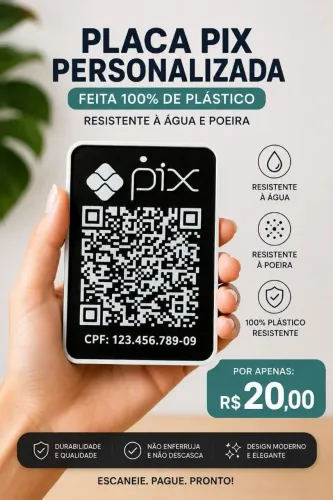 Placa pix personalizada