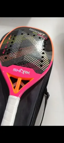 Raquete Beach Tennis Shark Boost Pro Sofia Cimatti 2025 Carbono 3K Capa