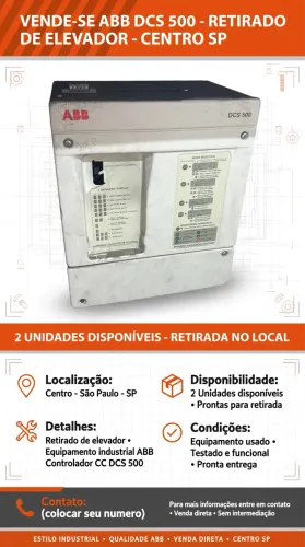 Conversor ABB DCS502B 75A 415V - DCS 500 Elevador - 2 Unidades