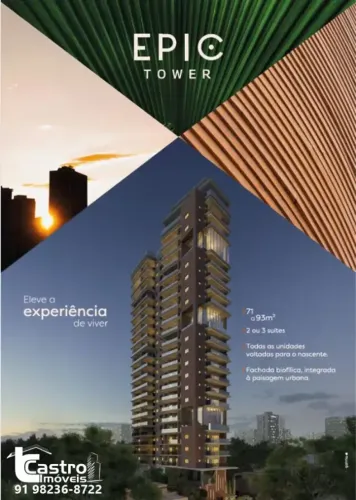Condomínio EPIC TOWER. 2 ou 3/4. 1 ou 2 vagas. W042