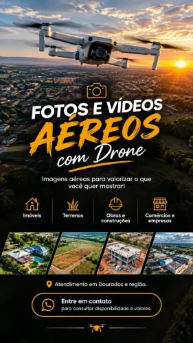 ? FOTOS E VÍDEOS AÉREOS COM DRONE/DOURADOS REGIÃO