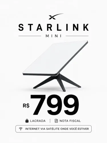 Starlink Mini - Lacrada c/ NF 