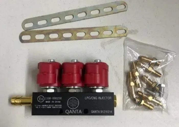 Flauta Bico Injetor Gnv Qanta Valtek 5ª Geração (Universal 3CC)