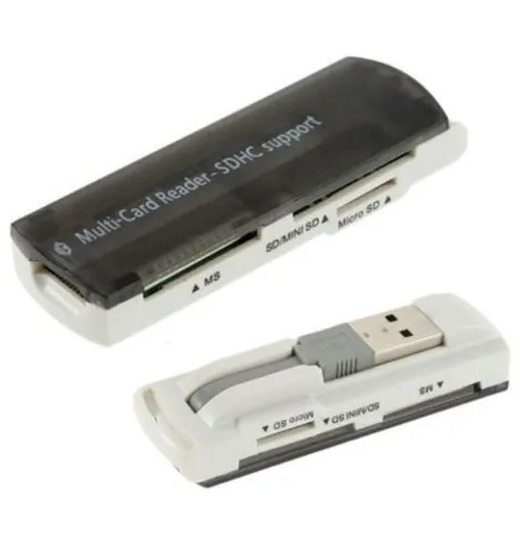 Leitor Usb Gravador Adaptador De Cartão Memória SD, SDHC, TF, Micro Sd COD-AP28