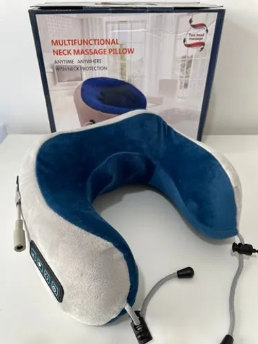 Almofada De Massagem Massageador Shiatsu Pescoço Recarregável