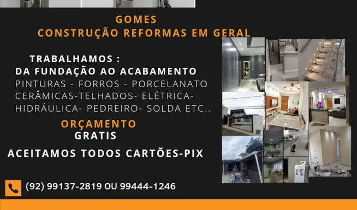 Reformas e construção e serviços em geral 