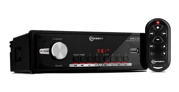 Rádio Player Mp3 Taramps Amplayer Bluetooth Usb 4x100w 400w