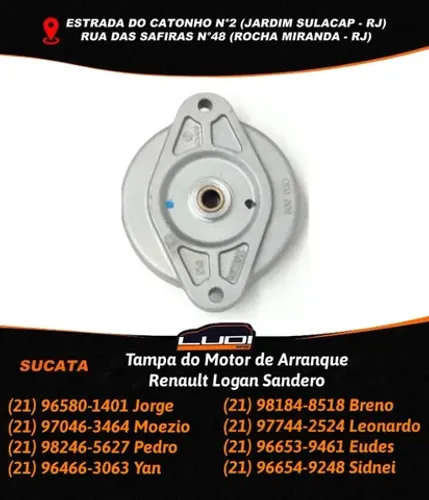 Tampa do Motor de Arranque Renault Logan Sandero