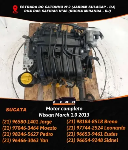 Motor completo Nissan March 1.0 2013