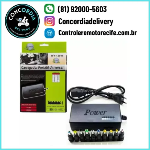 Fonte Universal para Notebook Power My120w com Adaptadores 