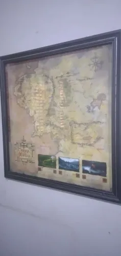 Edição Rara de Colecionador- Mapa da Terra Média da Saga Senhor dos Anéis